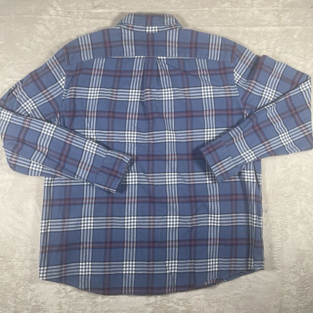 Vineyard‎ Vines Slim Longshore Shirt Mens XL Blue Plaid Flannel Button Down - Picture 5 of 7